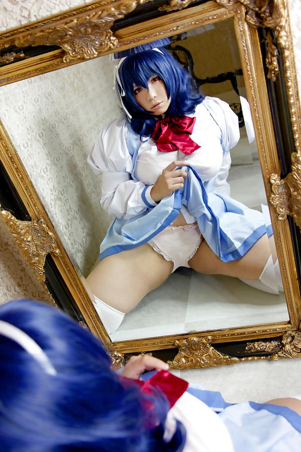 9P Japanese Big Tits Blue Hair Cosplay