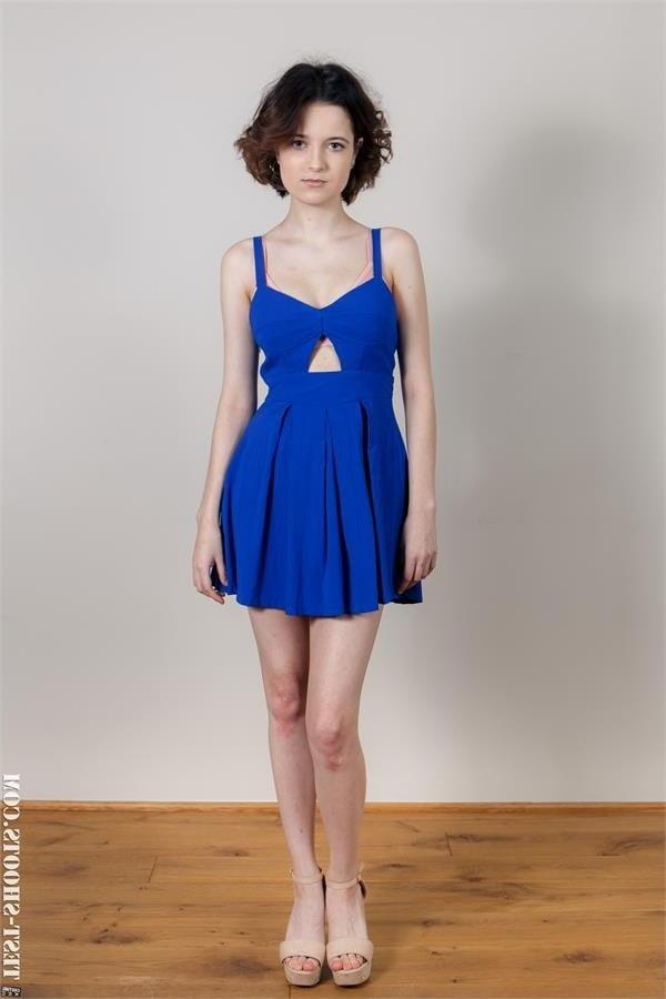 16P Polyna thin nerd teenager with perfect boobies casting