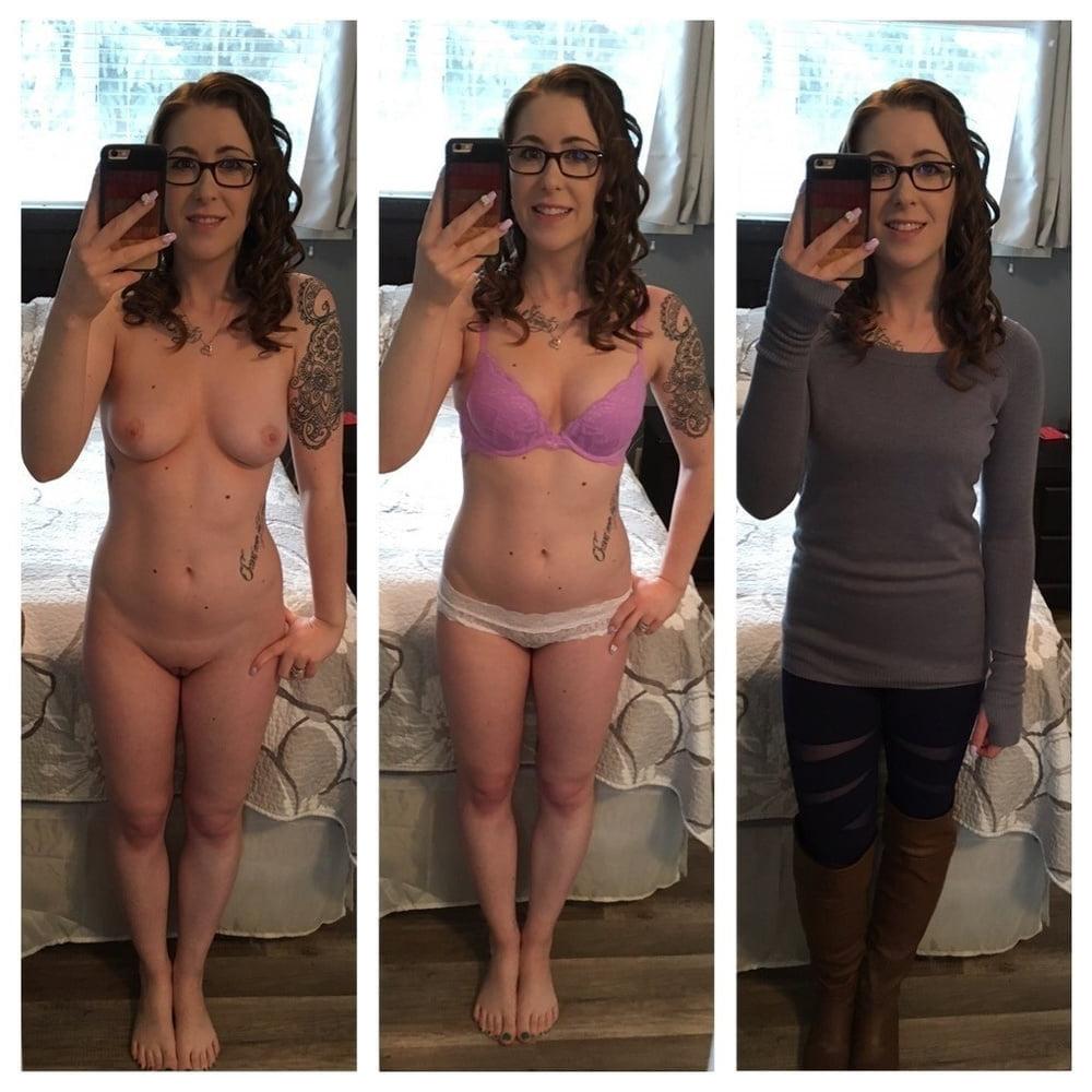 25P Exposed - Tight Brunette Wife Shows off Tattoos and Body