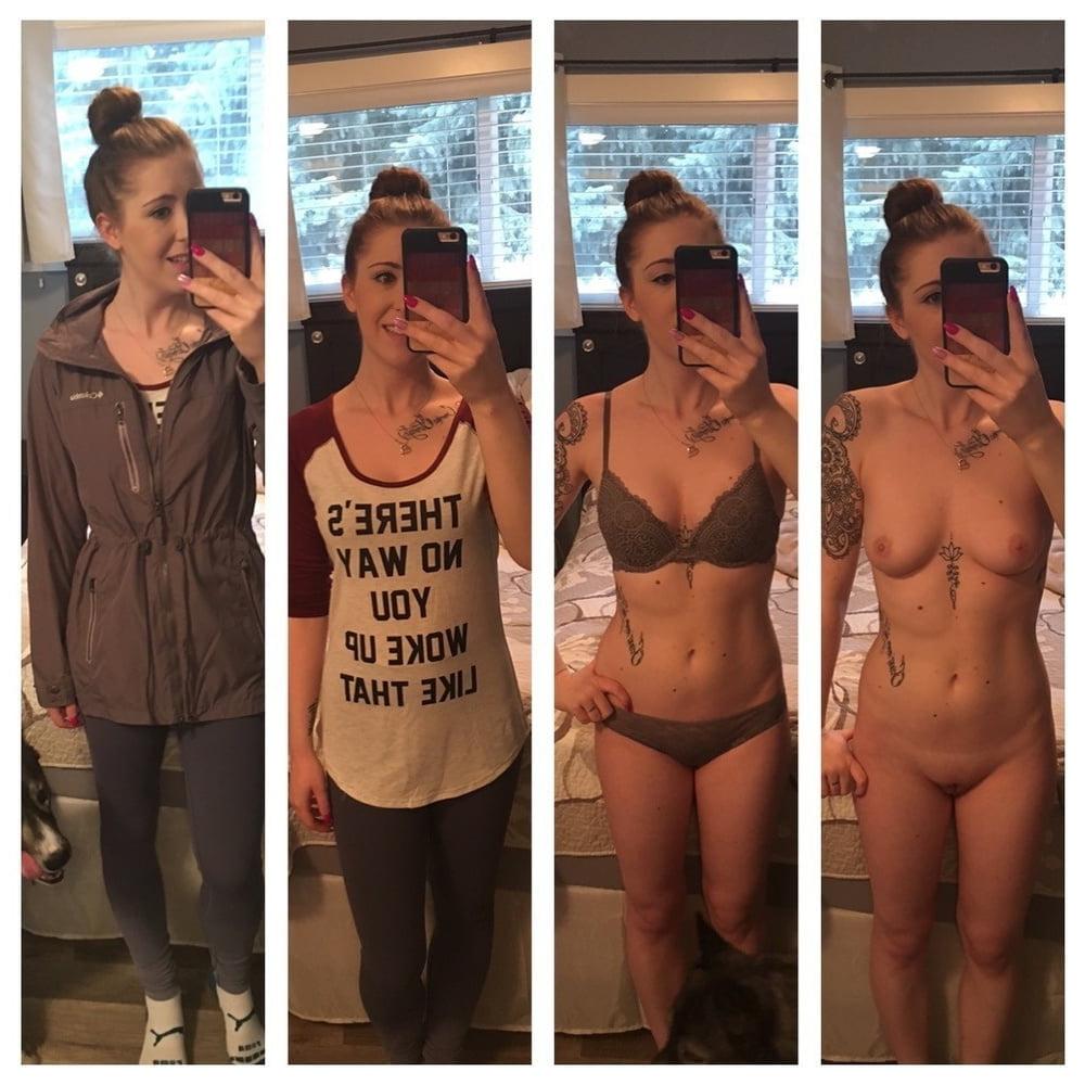 25P Exposed - Tight Brunette Wife Shows off Tattoos and Body