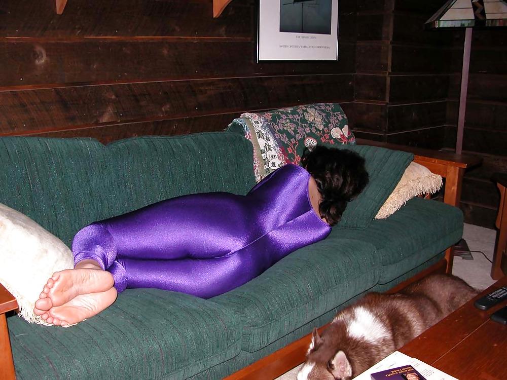 17P Purple catsuit