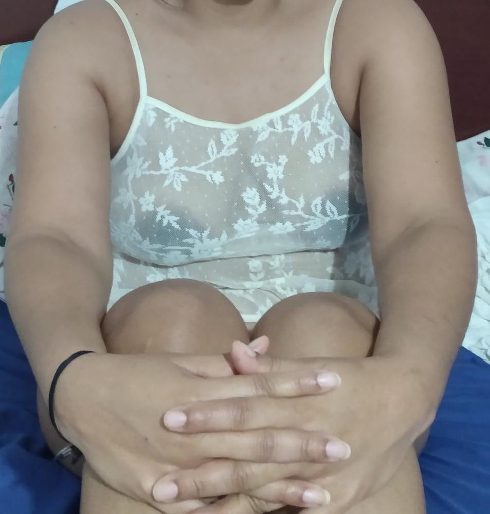 7P My wife in sexy micro butterfly thong