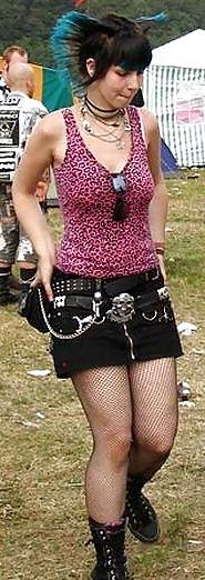 25P Punk Emo Tattoo Pierced Women 2