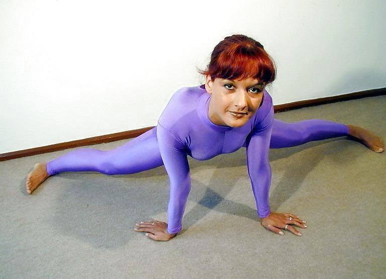 25P Purple catsuit