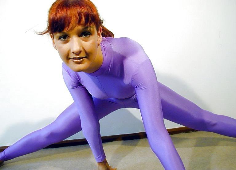 25P Purple catsuit