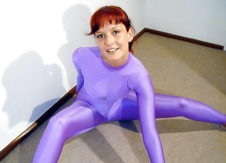 25P Purple catsuit