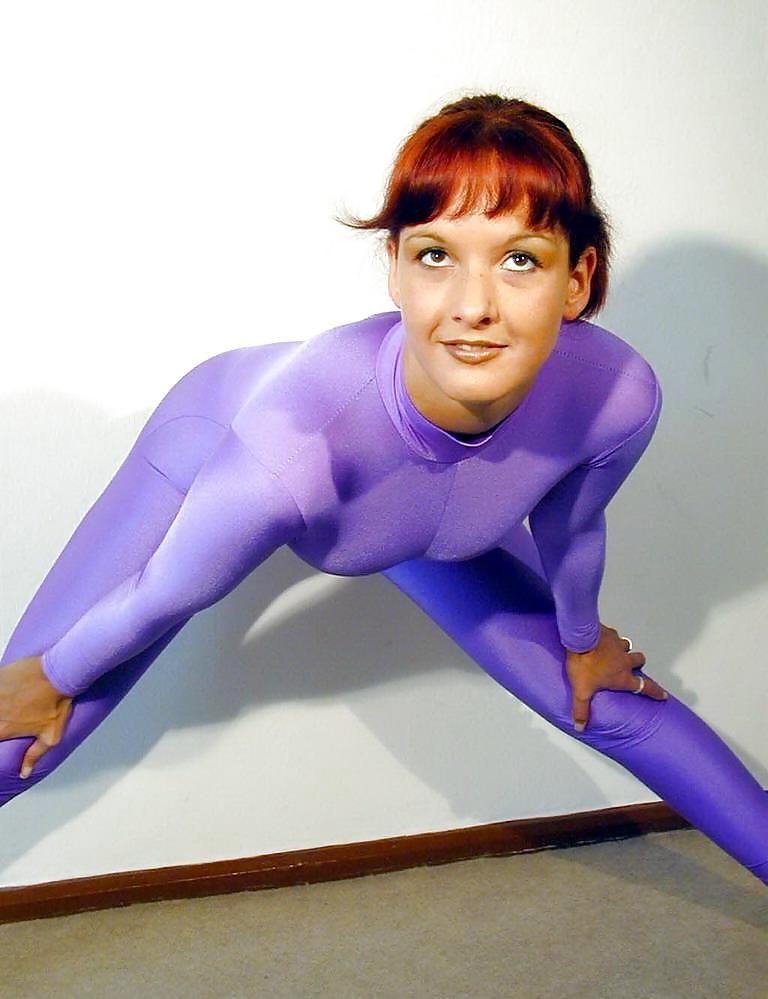 25P Purple catsuit