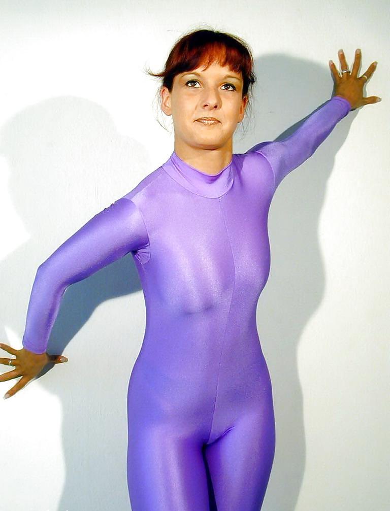 25P Purple catsuit