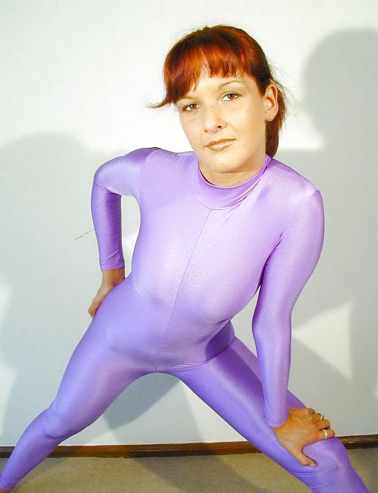 25P Purple catsuit