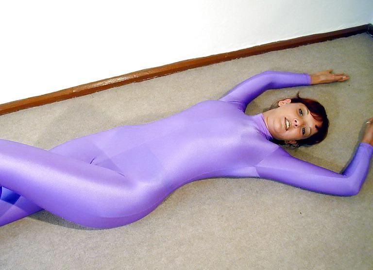 25P Purple catsuit