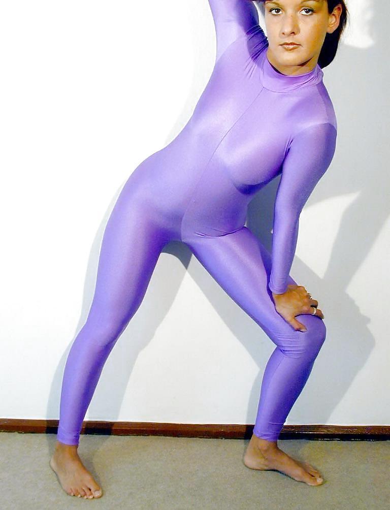 25P Purple catsuit