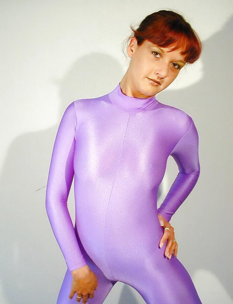25P Purple catsuit