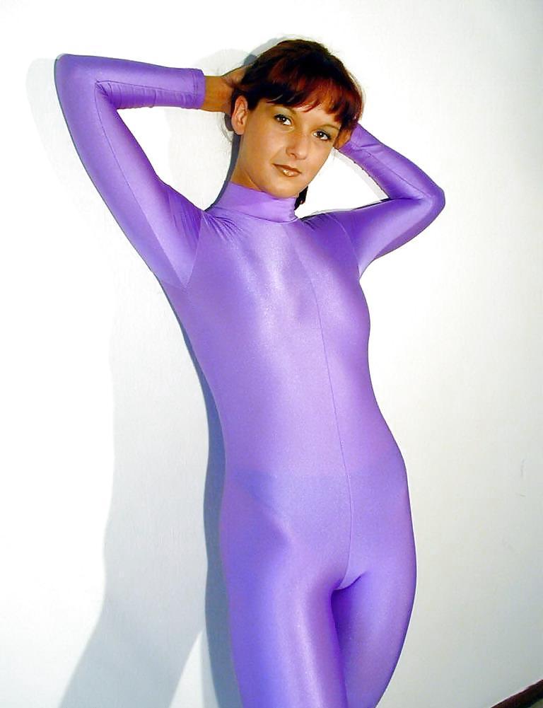 25P Purple catsuit