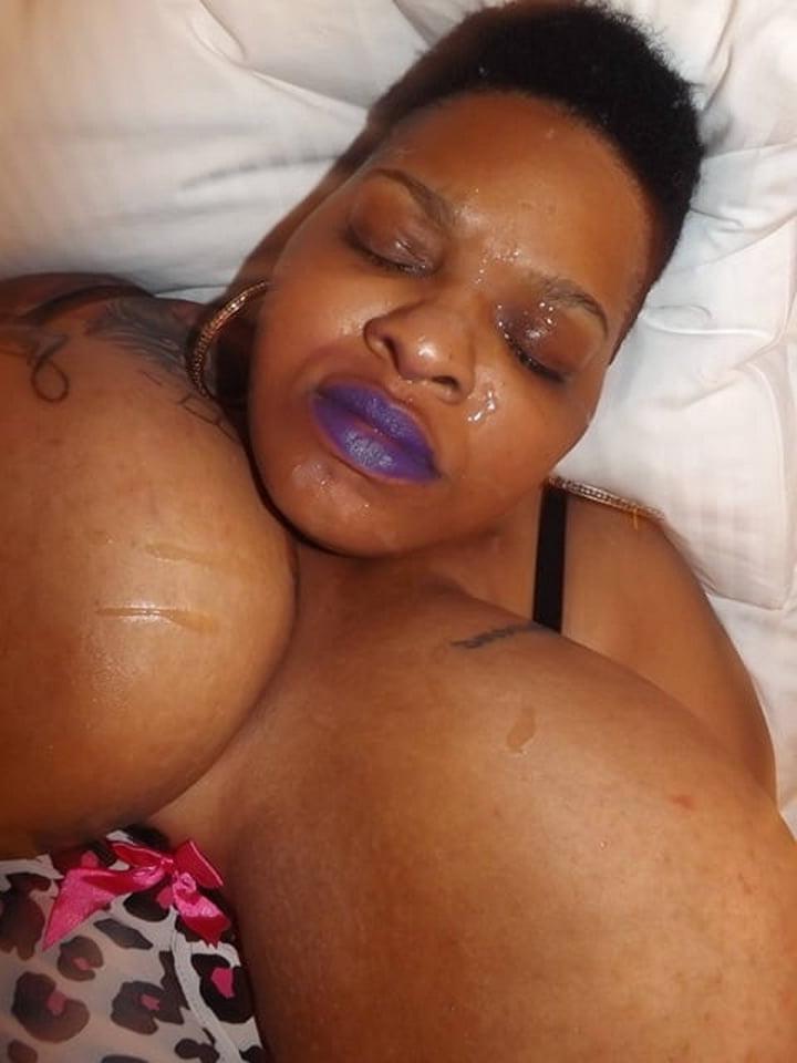 25P BBW Ebony Big Tits Facials 2