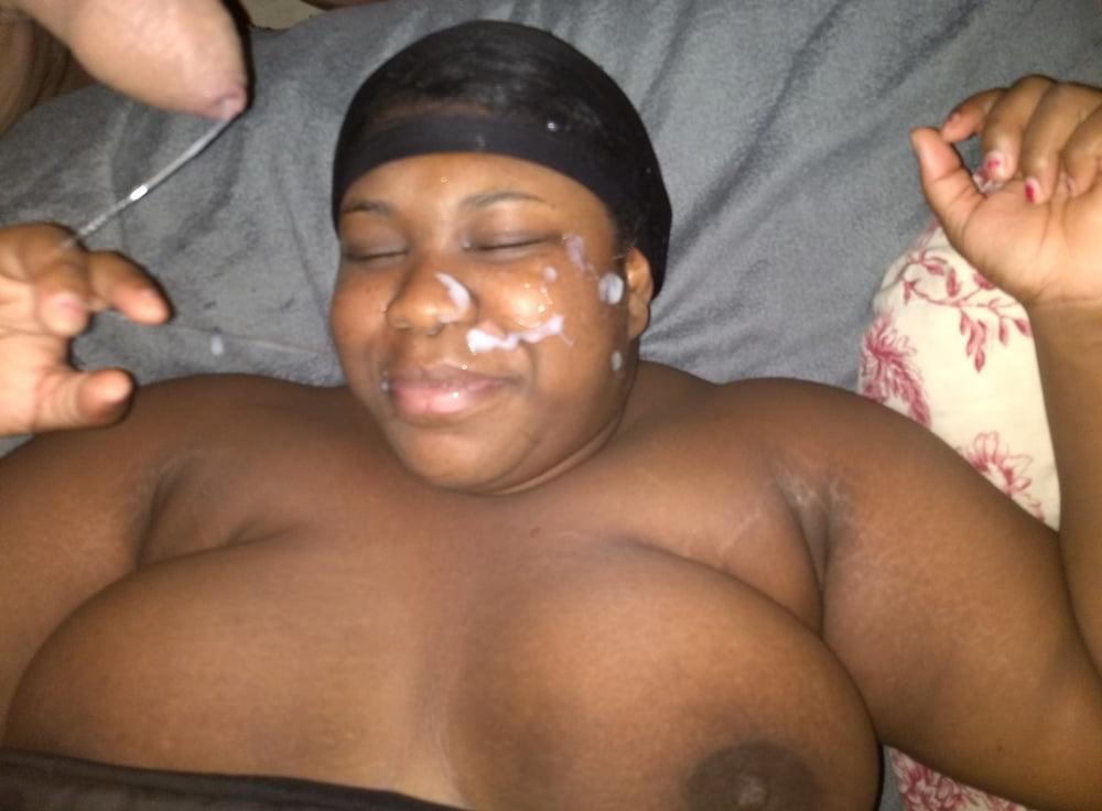 25P BBW Ebony Big Tits Facials 2