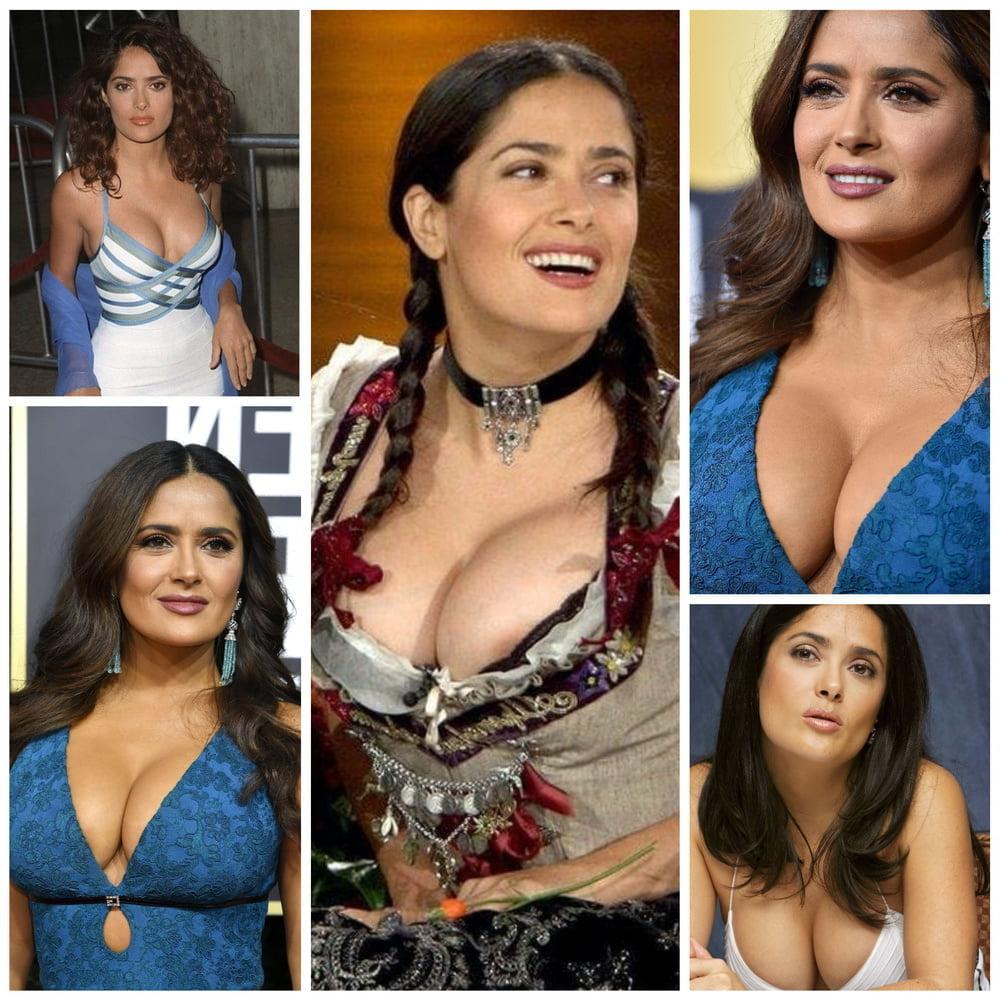 25P Salma Hayeks massive tits at Golden Globes 2020