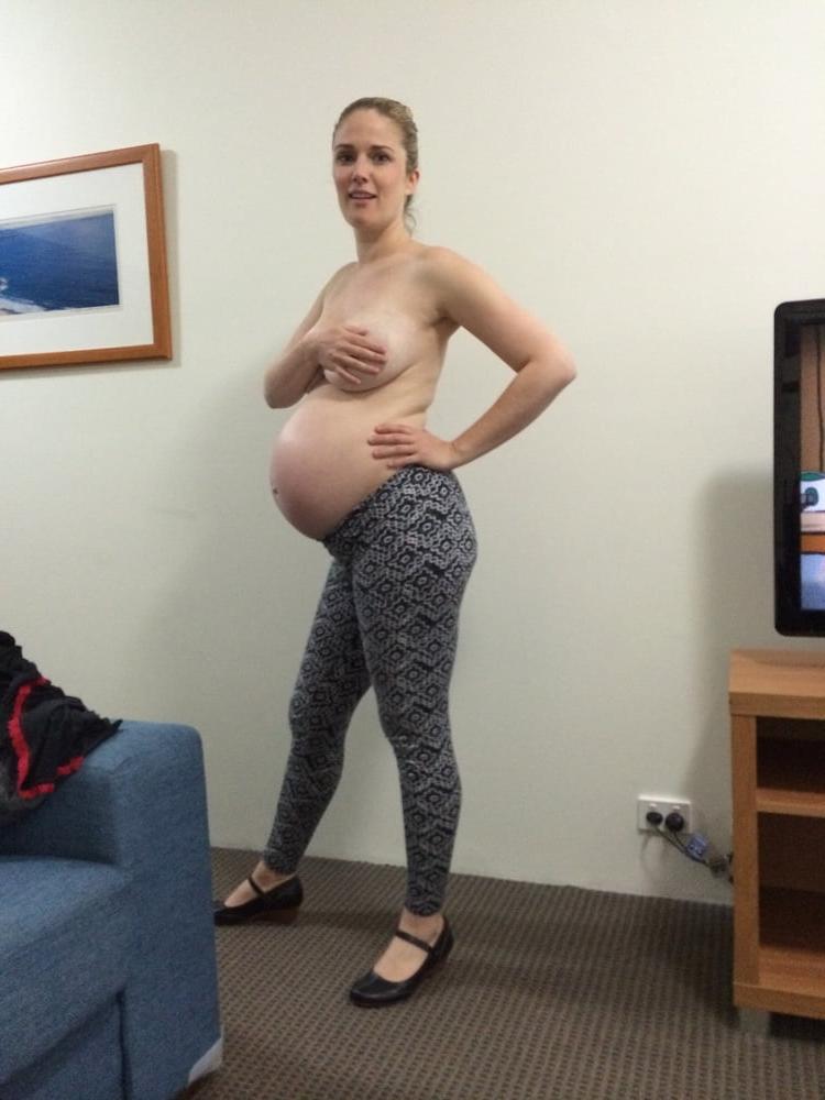 6P Huge Pregnant Tits on Wife