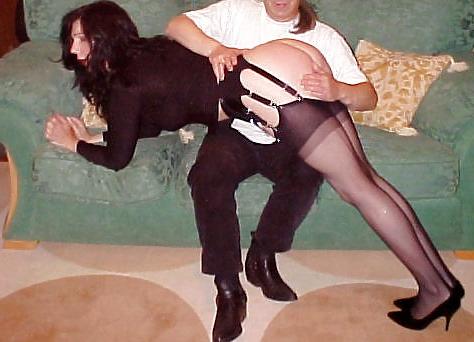 7P Mom dressed as naughty girl and spanked