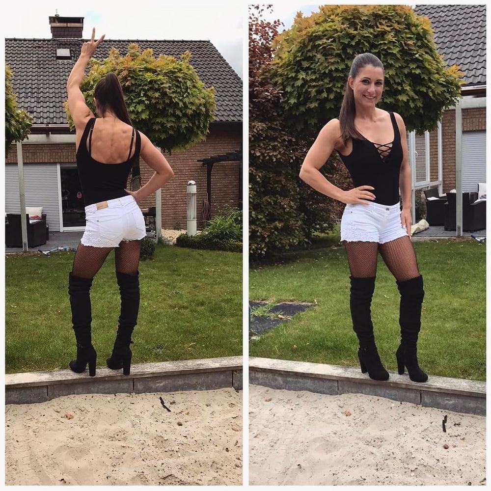 25P Trashy whores wearing stockings and high knee boots 1