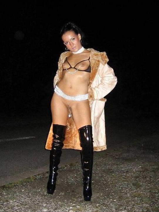 25P Trashy whores wearing stockings and high knee boots 1