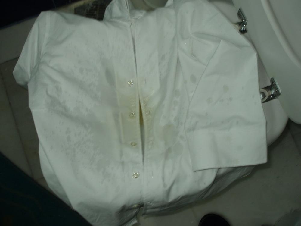 17P white blouse piss 1