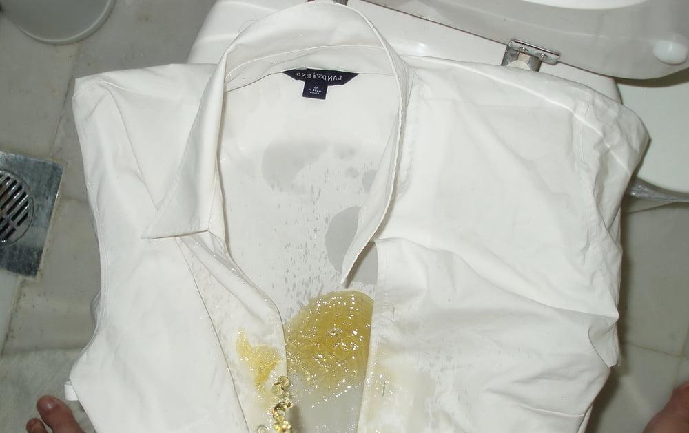 17P white blouse piss 1