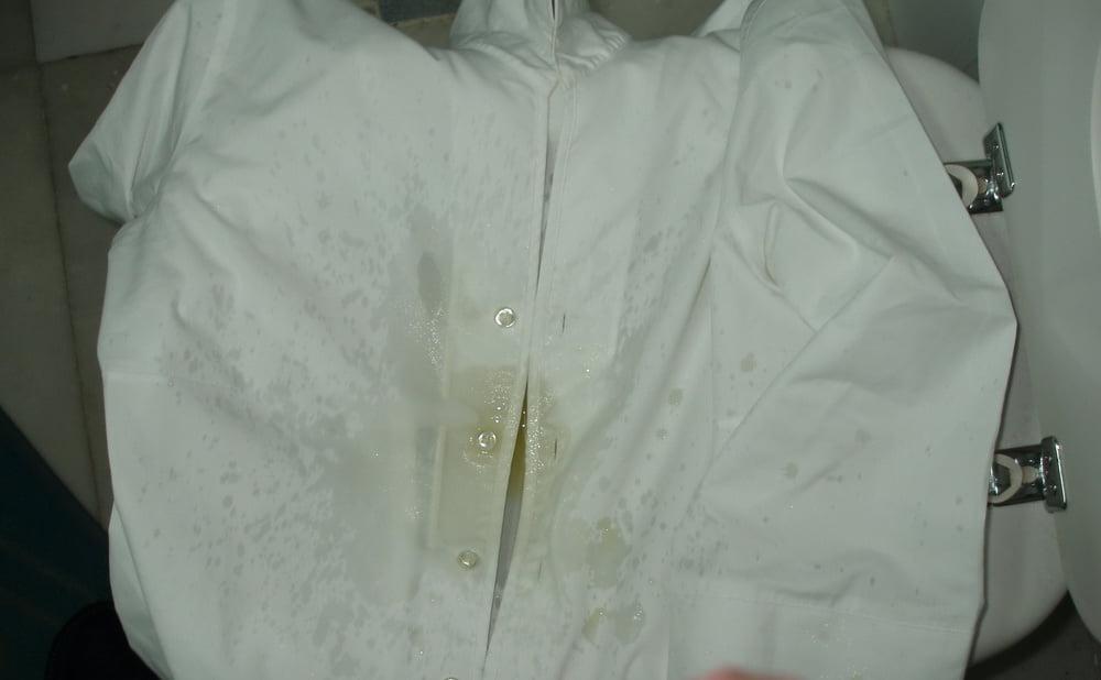 17P white blouse piss 1