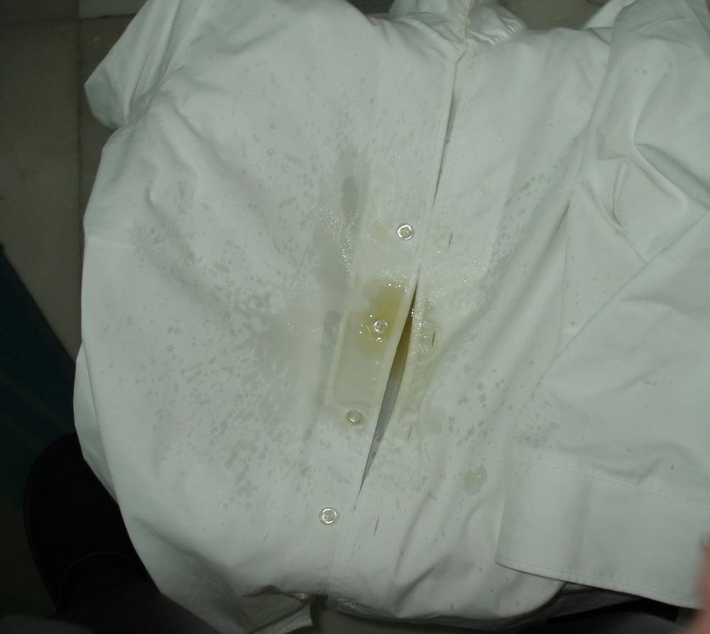 17P white blouse piss 1