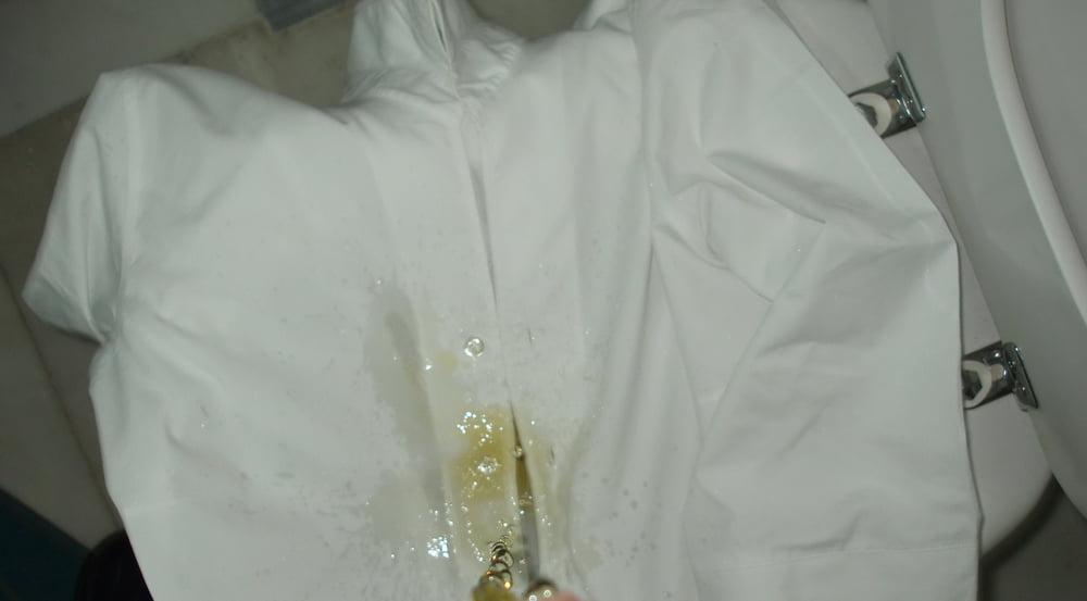 17P white blouse piss 1
