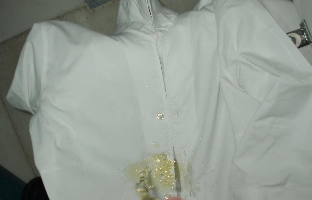 17P white blouse piss 1
