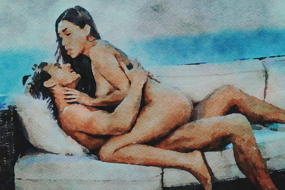 25P Erotische digitale Aquarell 58