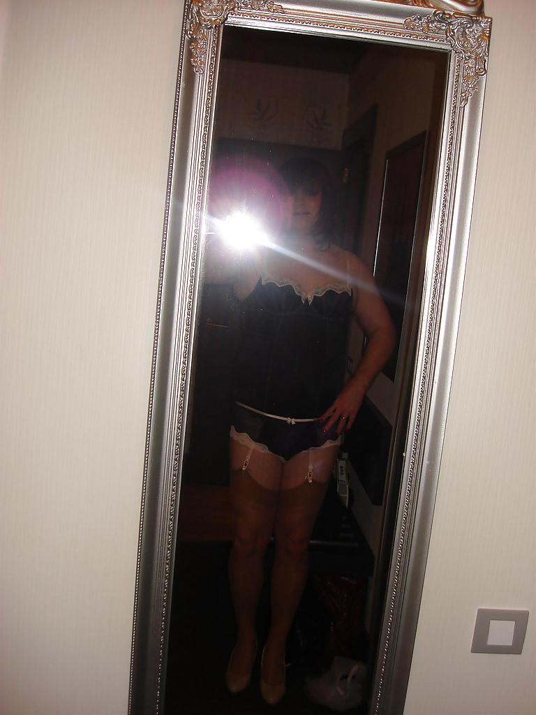 16P Brown Basque Neutral Stockings and Heels