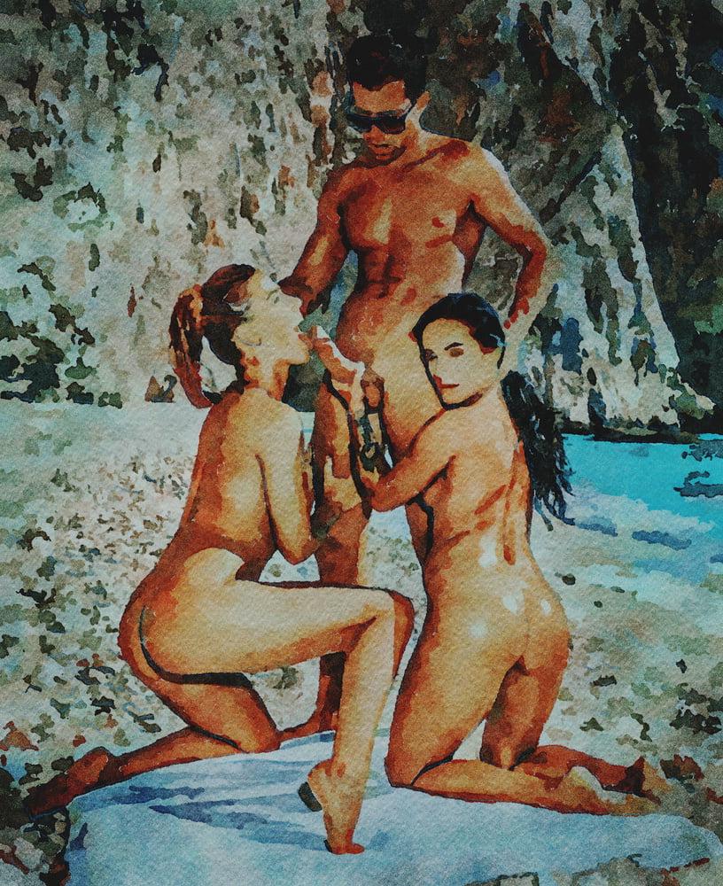 25P Erotische digitale Aquarell 34