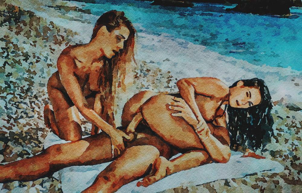 25P Erotische digitale Aquarell 34