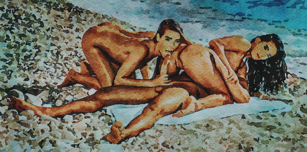 25P Erotische digitale Aquarell 34
