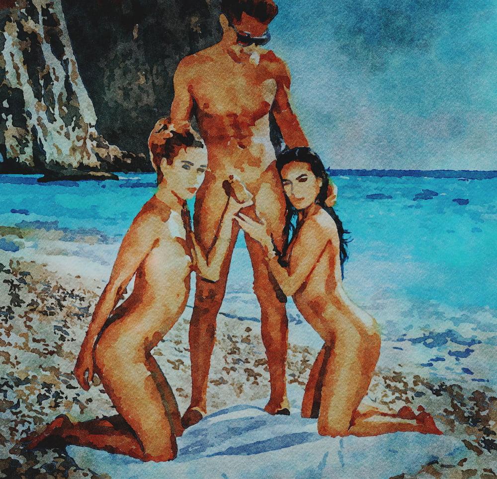 25P Erotische digitale Aquarell 34