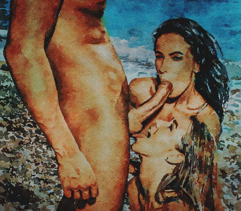 25P Erotische digitale Aquarell 34