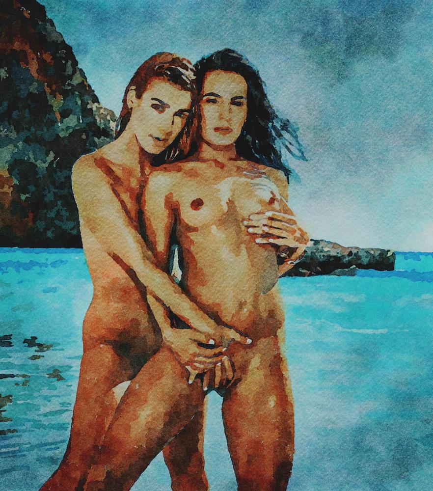 25P Erotische digitale Aquarell 34