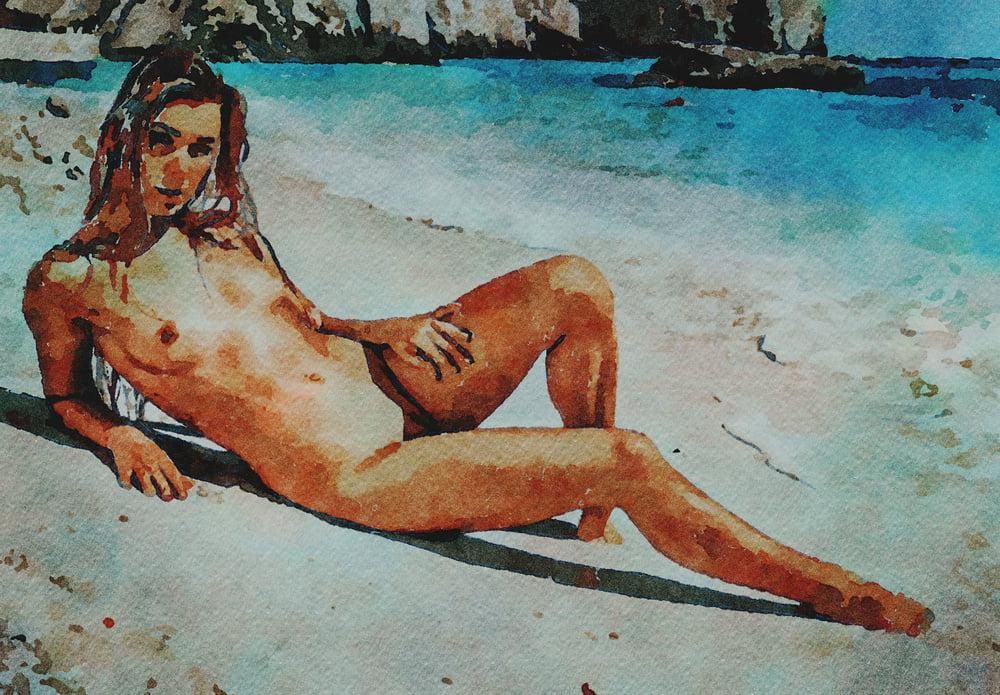 25P Erotische digitale Aquarell 34