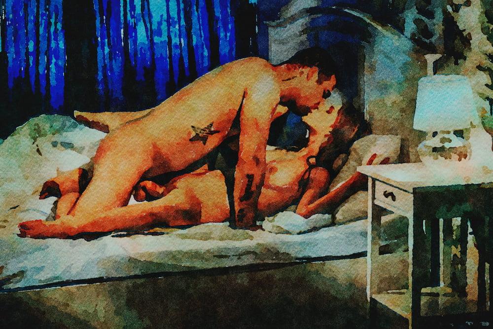 25P Erotic Digital Watercolor 25