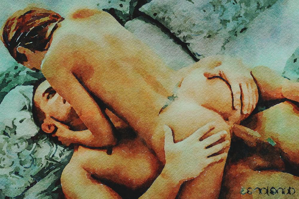25P Erotic Digital Watercolor 25