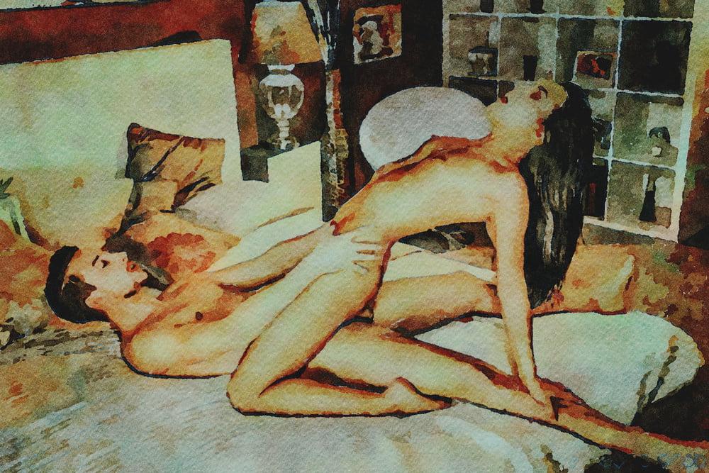 25P Erotic Digital Watercolor 25