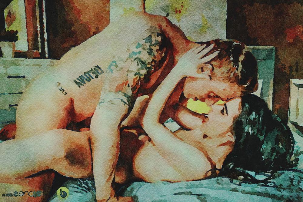 25P Erotic Digital Watercolor 25
