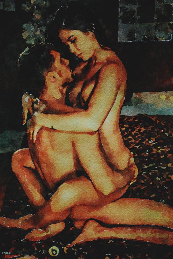 25P Erotic Digital Watercolor 25