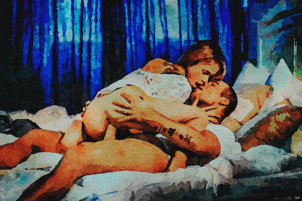 25P Erotic Digital Watercolor 25
