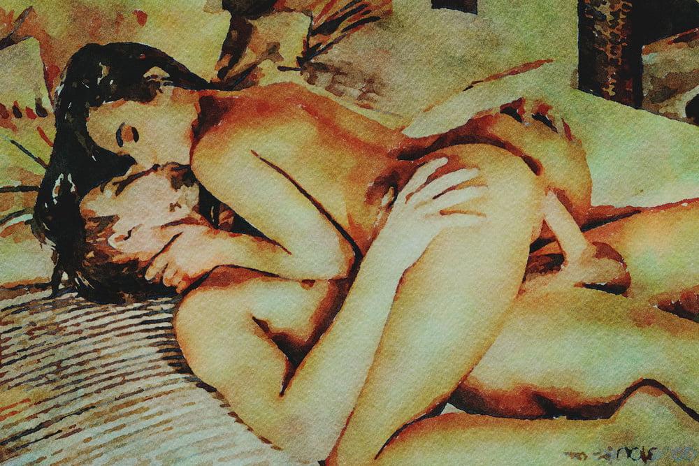 25P Erotic Digital Watercolor 25