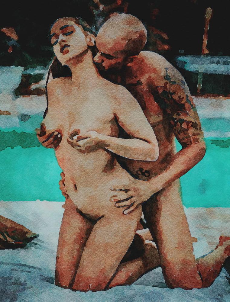 20P Erotic Digital Watercolor 33