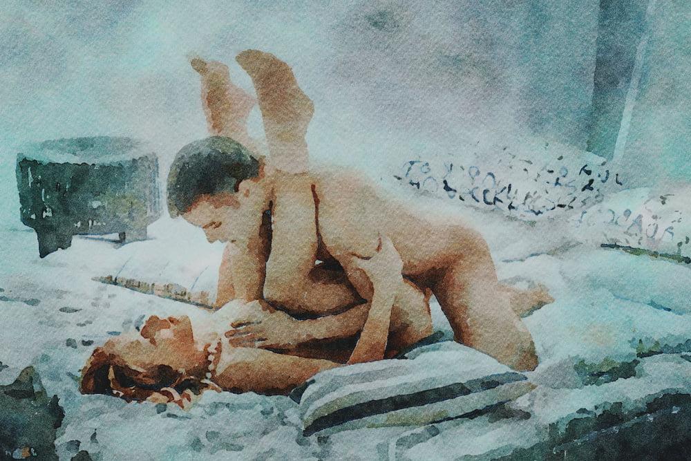 25P Erotische digitale Aquarell 55