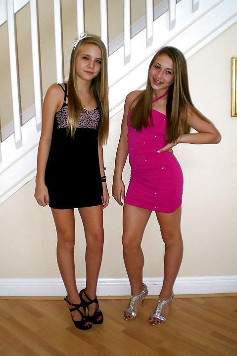 15P High heels on sexy teen