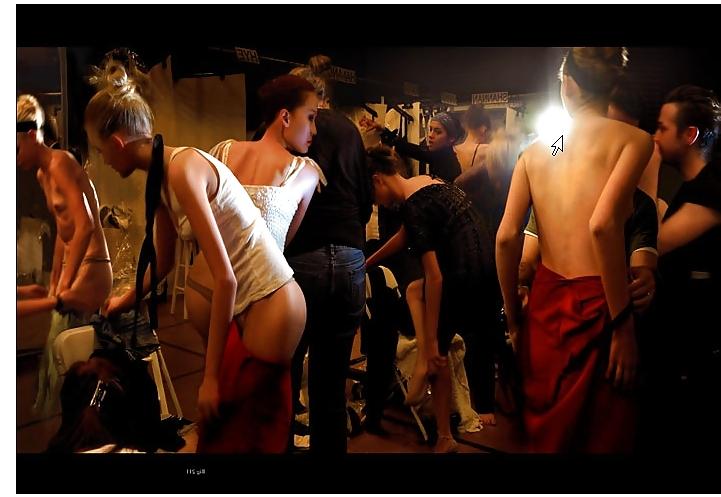 25P Backstage at a Fashionshow